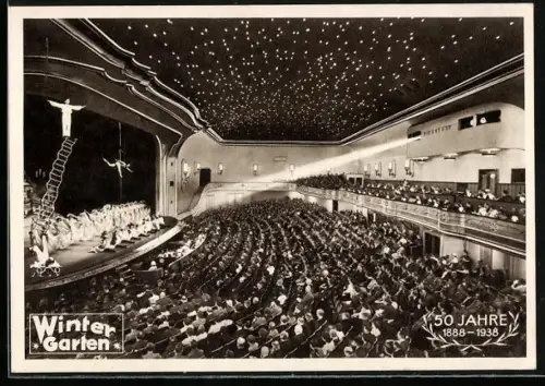 AK Berlin, 50. Jubiläum vom Wintergarten 1938, Varietétheater, Zuschauerraum