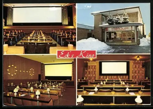 AK Niebüll, Eck`s Kino, Kinosaal, Foyer, Hauptstrasse 37a