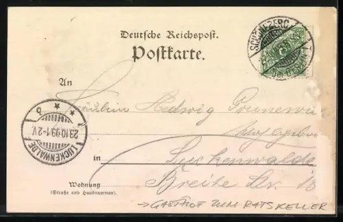 AK Schöneberg b. Berlin, Rathaus, Gasthof zum Ratskeller