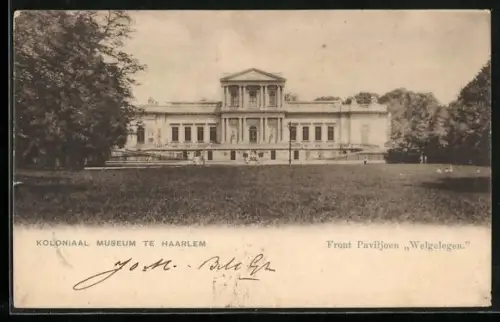 AK Haarlem, Koloniaal Museum, Front Paviljoen Welgelegen