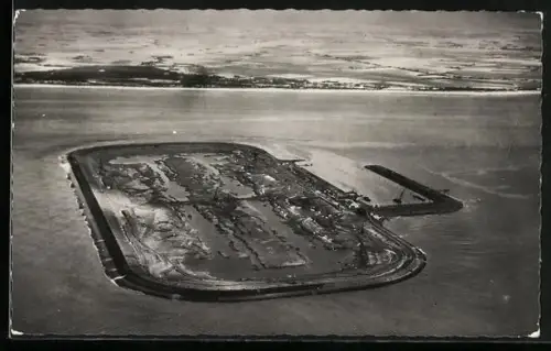 AK Hellevoetsluis, Bouwput, Harlingvliet, Deltawerken aus der Vogelschau