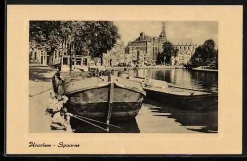 AK Haarlem-Spaarne, Kinder am Flussufer