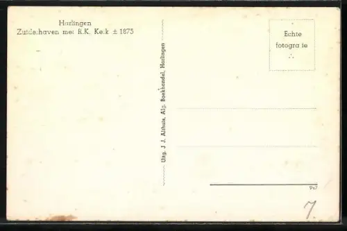 AK Harlingen, Zuiderhaven met R. K. Kerk