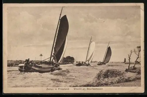 AK Zeilen in Friesland, Vracht en Beurtschepen
