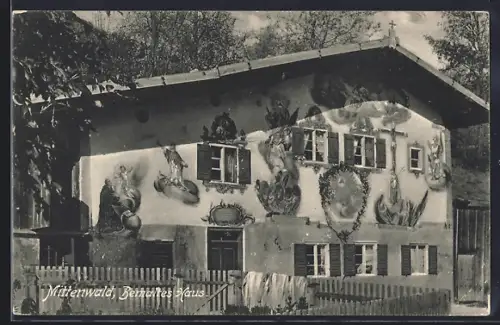 AK Mittenwald, Bemaltes Haus