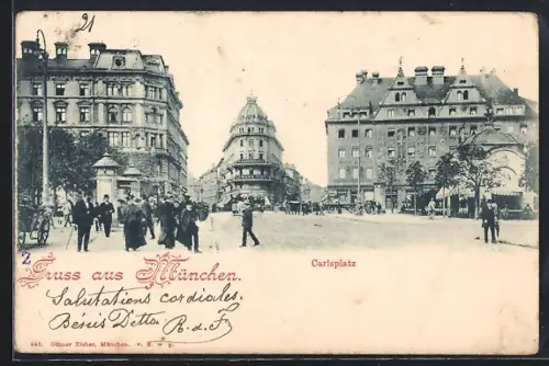 AK München, Carlsplatz
