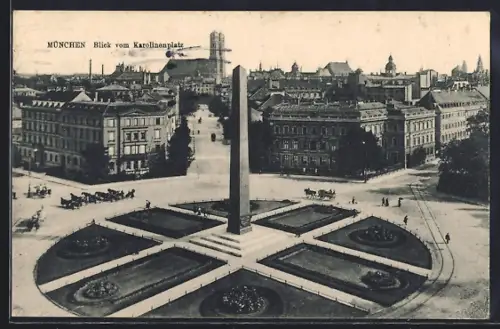 AK München, Blick vom Karolinenplatz