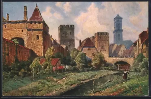 Künstler-AK München, Karlstor