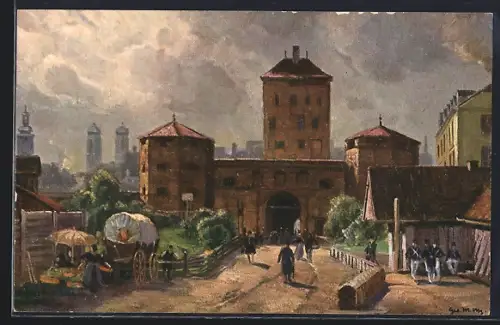 Künstler-AK München, Isartor