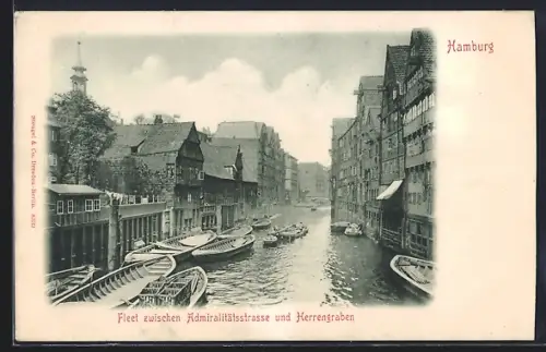 AK Alt-Hamburg, Fleet zwischen Admiralitätsstrasse und Herrengraben