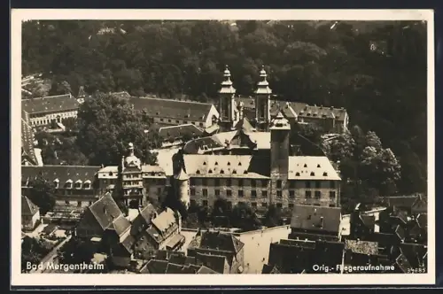AK Bad Mergentheim, Fliegeraufnahme des Ortes