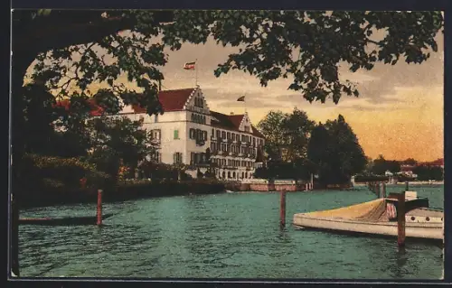 AK Konstanz, Blick auf Insel-Hotel