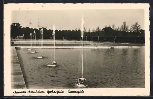 AK Hannover-Herrenhausen, Grosser Garten, Wasserspiel