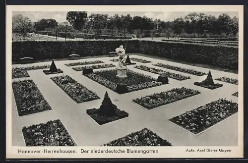 AK Hannover-Herrenhausen, Niederdeutscher Blumengarten