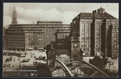 AK Hamburg-Kontorhausviertel, Chilehaus und Ballinhaus