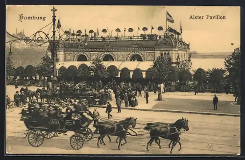AK Hamburg-Neustadt, Alster Pavillon