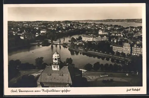 AK Kiel, Panorama vom Rathausturm