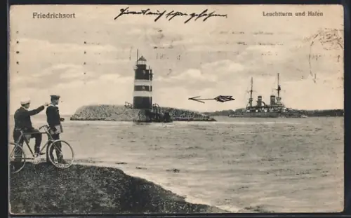 AK Friedrichsort, Leuchtturm, Hafen