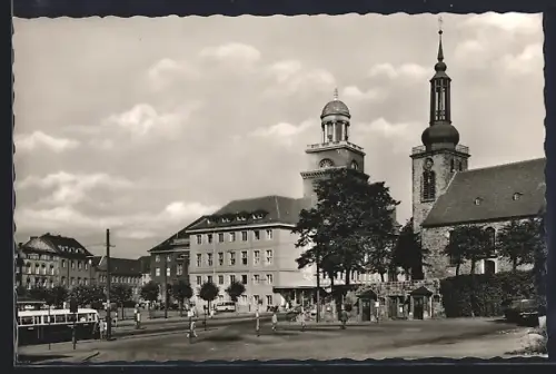 AK Witten /Ruhr, Kornmarkt, Strassenbahn
