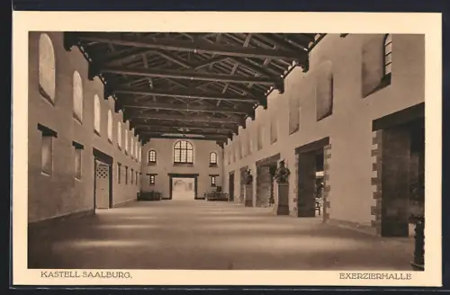 AK Saalburg / Taunus, Exerzierhalle des Kastell Saalburg
