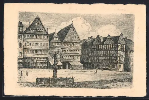 Künstler-AK Alt-Frankfurt, Römer