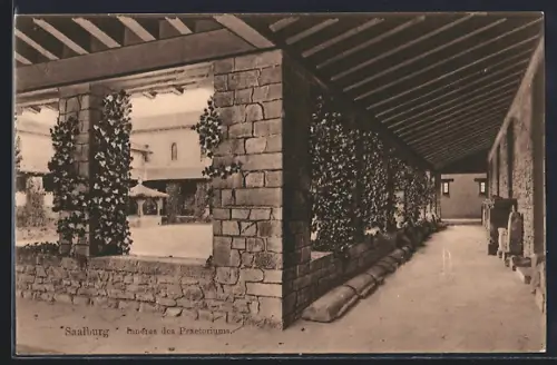 AK Saalburg / Taunus, Ruinen des Praetoriums