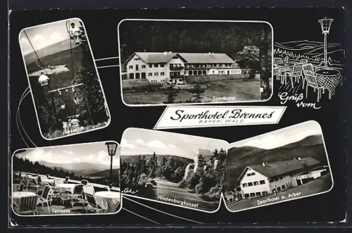 AK Brennes am Grossen Arber, Sporthotel, Terrasse, Hindenburgkanzel