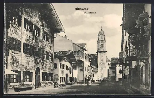 AK Mittenwald, Marktplatz