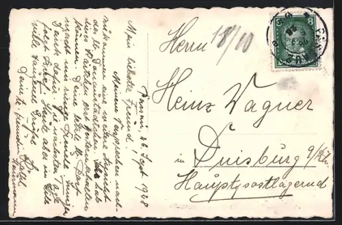 AK Vilshofen a. D., Ortsansicht mit Donau