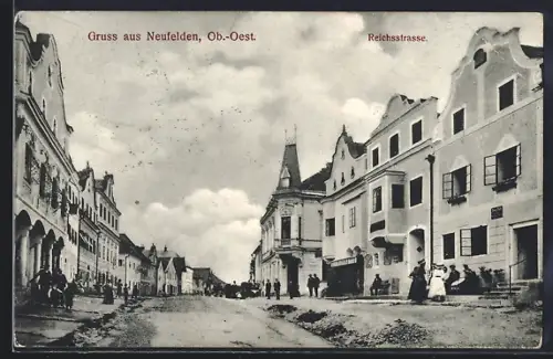 AK Neufelden /Ob.-Oest., Partie in der Reichsstrasse