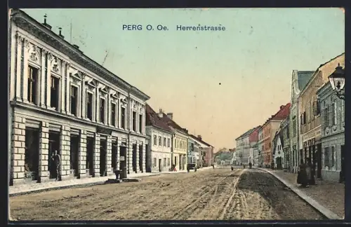 AK Perg /O. Oe., Geschäft Taltzinger in der Herrenstrasse
