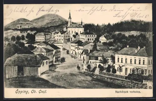 AK Oepping /O.-Oe., Ortsansicht mit Kirche