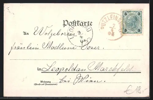 AK Putzleinsdorf, Platz mit Kirche