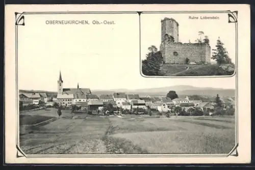 AK Oberneukirchen /Ob.-Oest., Ruine Lobenstein, Ortsansicht