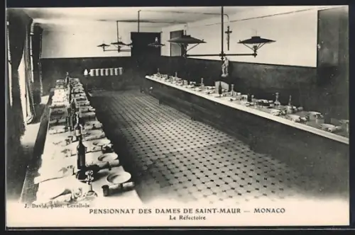 AK Monaco, Pensionnat des Dames de Saint-Maur, Le Refectoire
