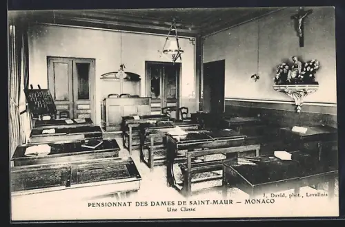 AK Monaco, Pensionnat des Dames de Saint-Maur, Une Classe