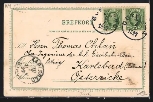 Lithographie Göteborg, Hamnen, Kungsportsavenyen, Stora Hamnkanalen