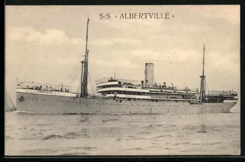 AK Passagierschiff SS Albertville auf See