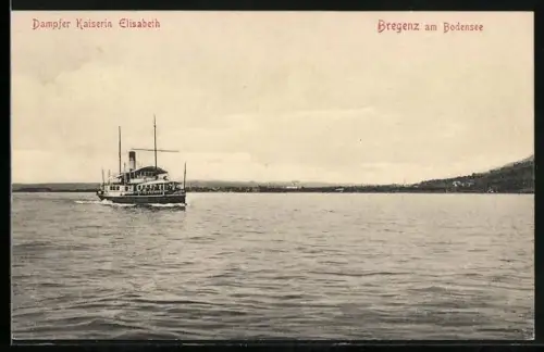 AK Dampfer Kaiserin Elisabeth auf dem Bodensee