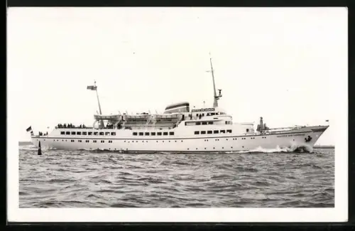 AK Passagierschiff Wappen von Hamburg auf See
