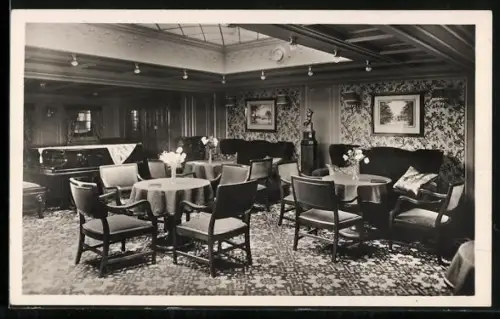 AK Passagierschiff Berlin vom Nordd. Lloyd Bremen, Gesellschaftshalle 2. Kl.