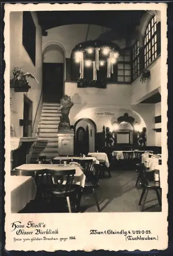 AK Wien, Hans Stiedls Gösser Bierklinik, Steindlgasse 4