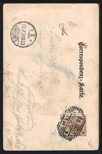 Lithographie Graz, Schlossberg und Flusspartie