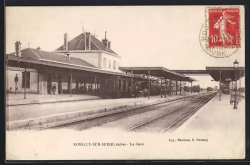 AK Romilly-sur-Seine /Aube, La Gare
