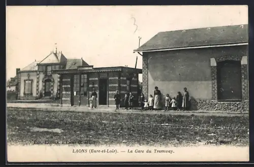 AK Laons, La Gare du Tramway, Bahnhof