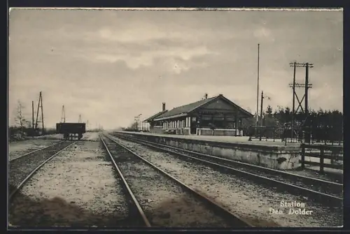 AK Den Dolder, Station, Bahnhof mit Bahngleisen