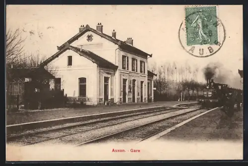 AK Auxon, Gare, Bahnhof