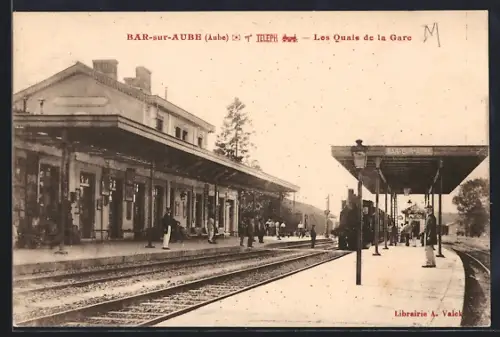 AK Bar-sur-Aube, Les Quais de la Gare, Bahnhof