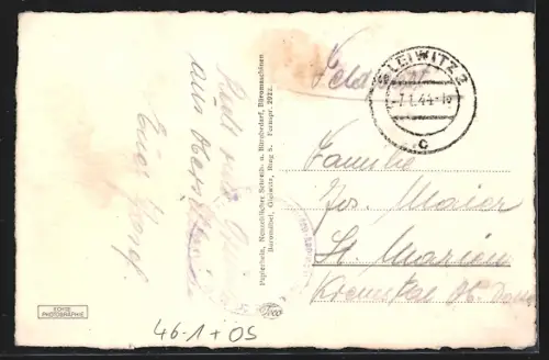 AK Gleiwitz, Strassenbahn vor dem Haus Oberschlesien