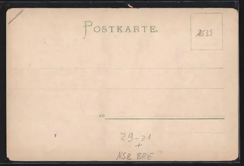 Seiden-Imitations-AK Breslau, Kaiser Wilhelm I. Denkmal